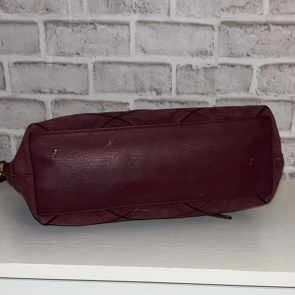 Tory Burch Suede Quilted Crossbody Bag - Picture 5 of 13